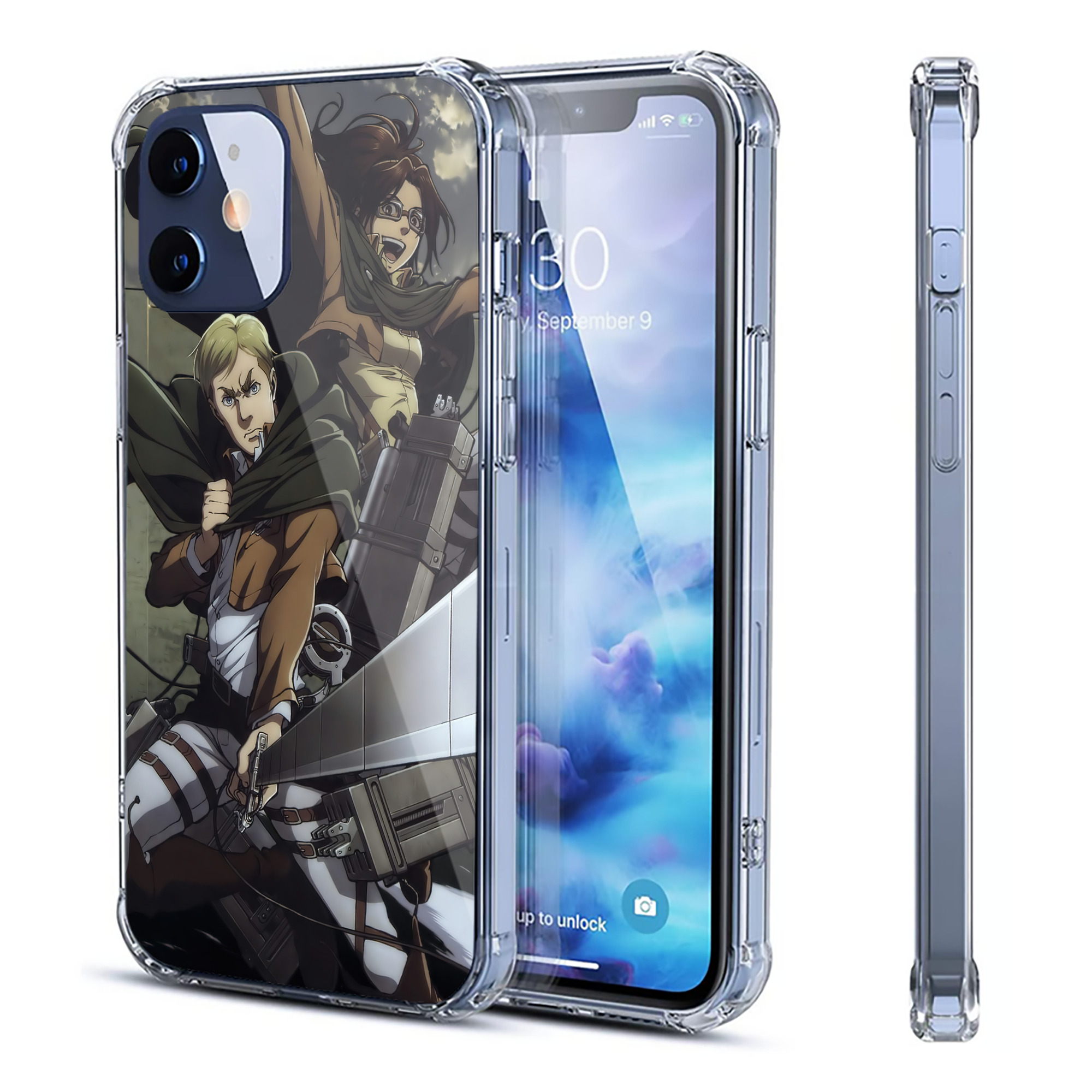 （画像用） 進撃の巨人 Attack on Titan 【iPhone 12シリーズ対応】透明スマホケース（クリアソフトケース）